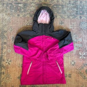 Columbia Kids Fuchsia and Charcoal Raincoat